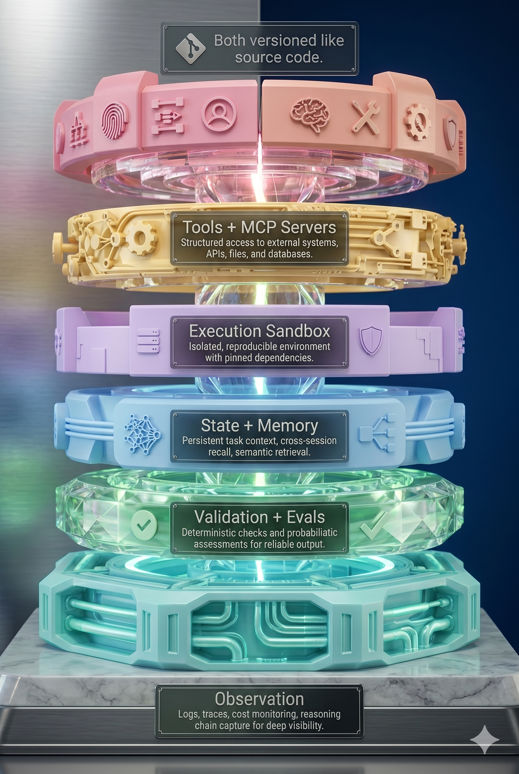 The 6 layers of a production harness